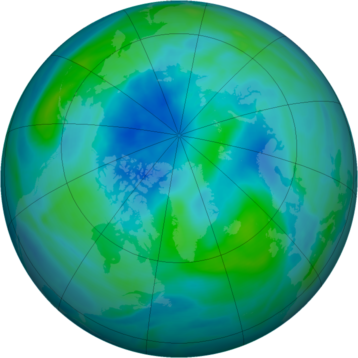 Arctic ozone map for 27 September 2005